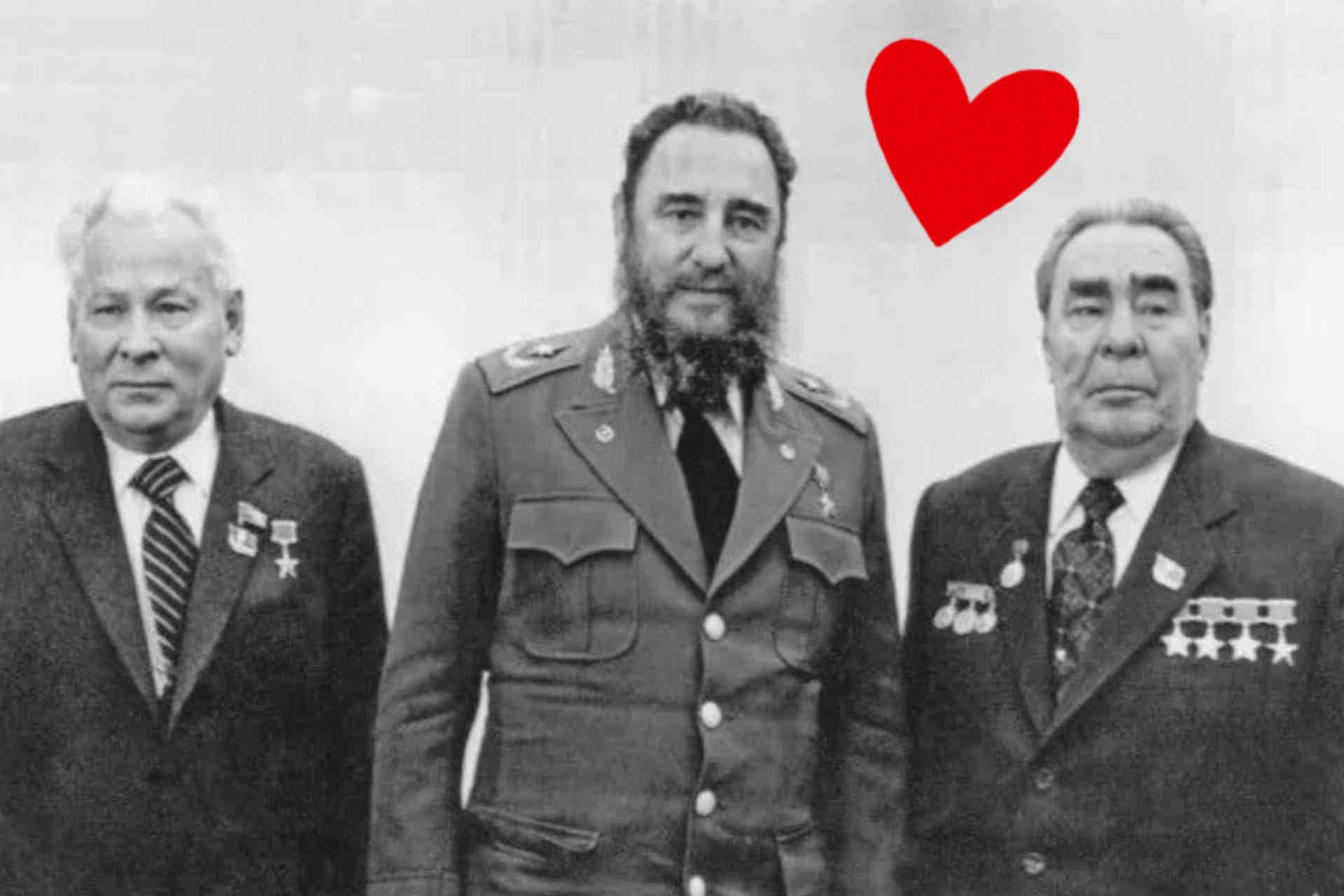 Chernenko, Castro, cuore, Brezhnev 