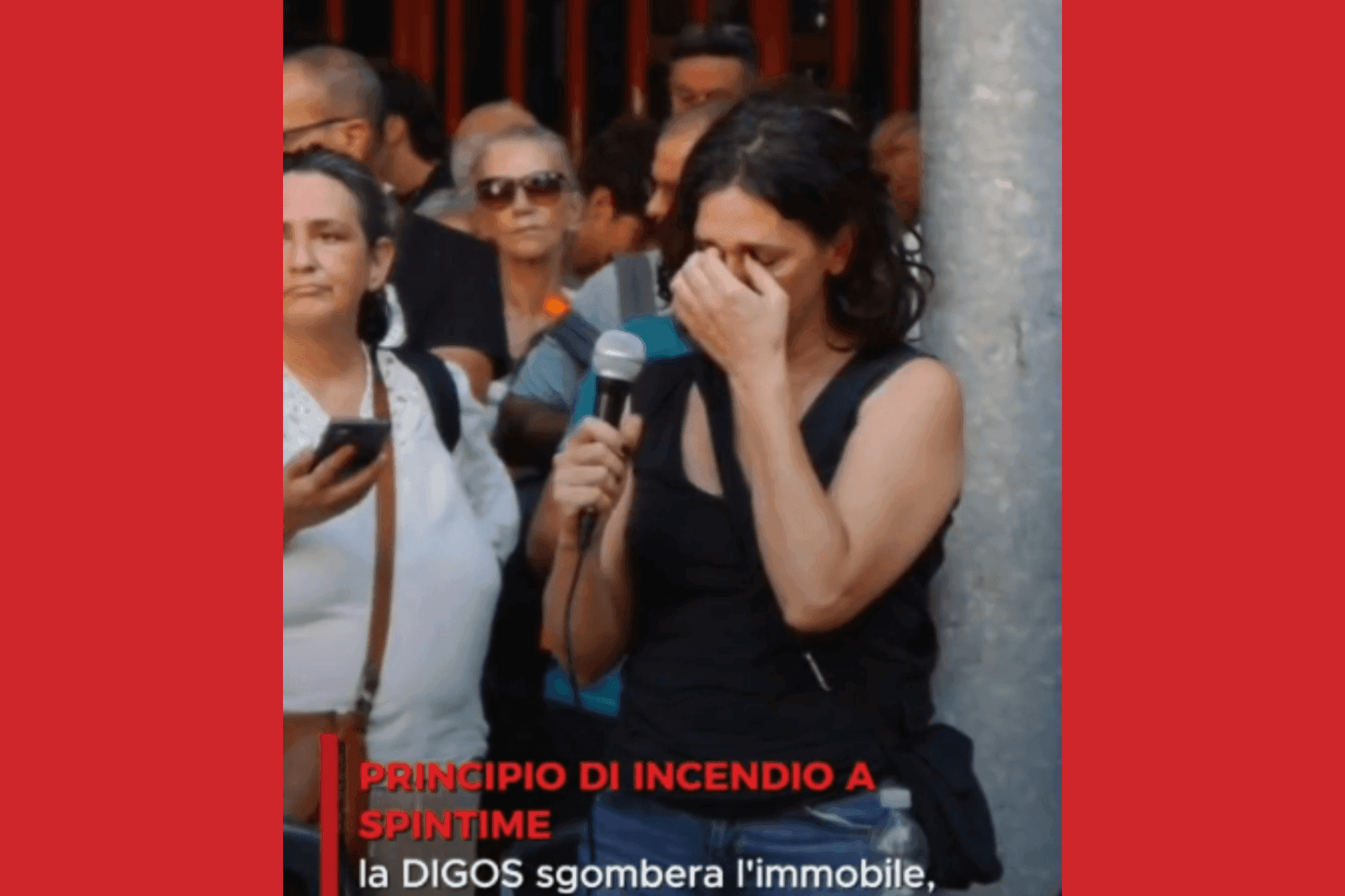 Principio di incendio a Spin Time